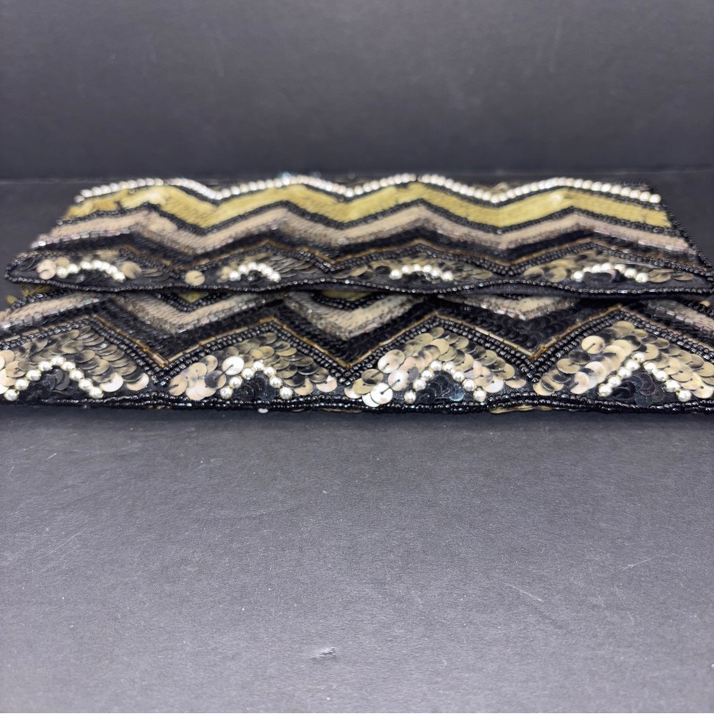 Beaded‎ Sequin Clutch Evening Bag Hand Made in India - Picture 15 of 15
